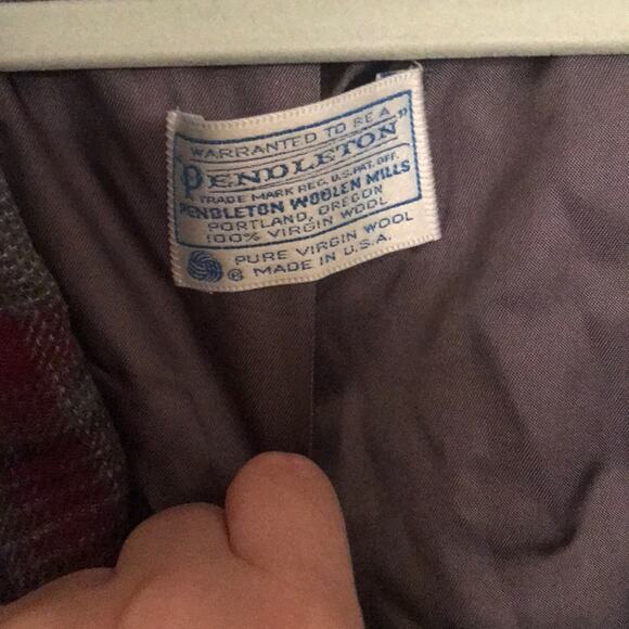 Vintage Pendleton plaid wool blazer purple size 40 - Picture 4 of 8